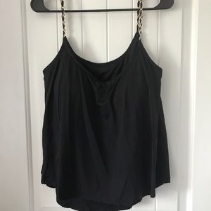 Michael Kors Gold and Black Tankini Top
